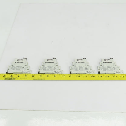 Allen Bradley 700-HLT1U Ser.A Terminal Block W/700-TBR24 Ser.A Relay Lot Of 4