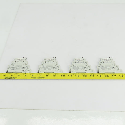 Allen Bradley 700-HLT1U Ser.A Terminal Block W/700-TBR24 Ser.A Relay Lot Of 4