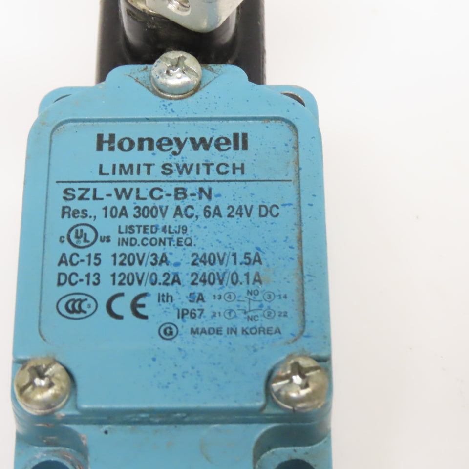 Honeywell SLZ-WLC-B-N 300V 10A AC/DC Arm Style Limit Switch