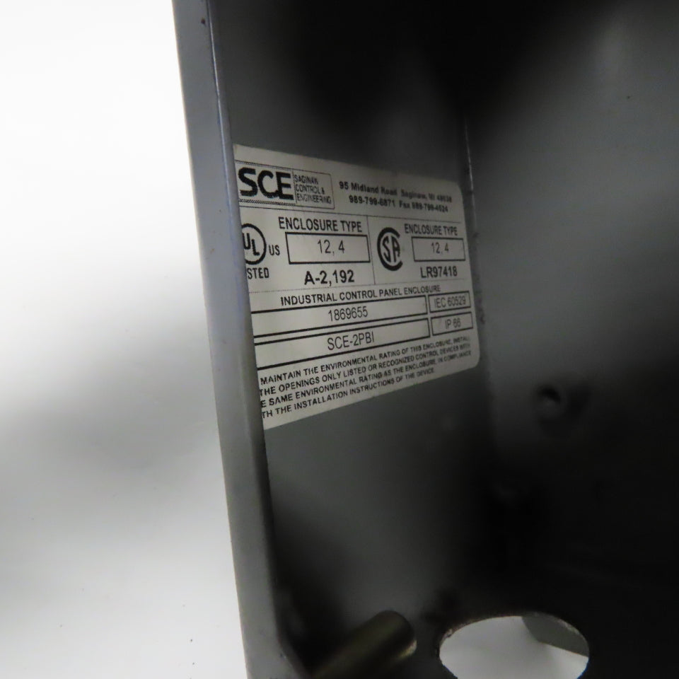 SCE SCE-2PBI 2 Push Button Electrical Enclosure W/ E-Stop Pendant