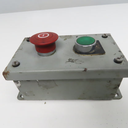 SCE SCE-2PBI 2 Push Button Electrical Enclosure W/ E-Stop Pendant