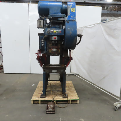 L & S Model 22 20 Ton OBI Punch Press 1-1/2" Stroke 6-1/2" Throat 3Ph