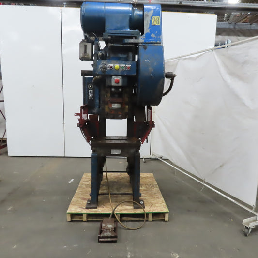 L & S Model 22 20 Ton OBI Punch Press 1-1/2" Stroke 6-1/2" Throat 3Ph