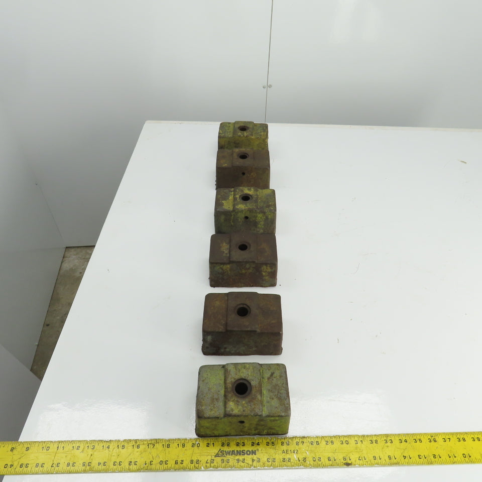 Doosan 6" L x 3-1/2" W x 3-1/2" H Machine Foot Riser Lot Of 6