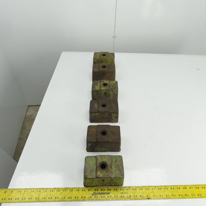Doosan 6" L x 3-1/2" W x 3-1/2" H Machine Foot Riser Lot Of 6
