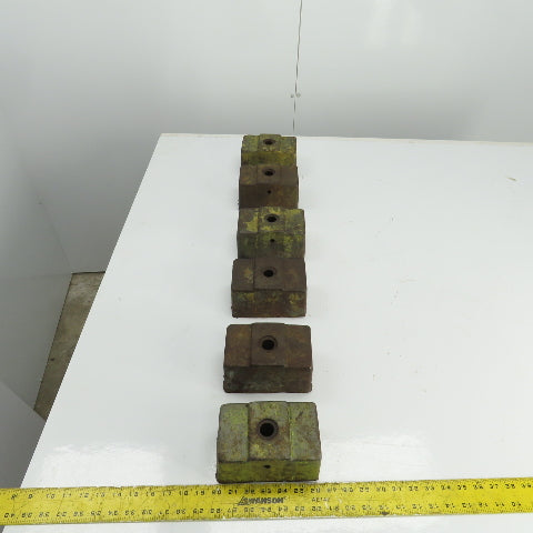 Doosan 6" L x 3-1/2" W x 3-1/2" H Machine Foot Riser Lot Of 6