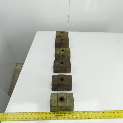 Doosan 6" L x 3-1/2" W x 3-1/2" H Machine Foot Riser Lot Of 6