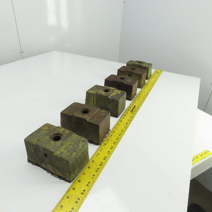 Doosan 6" L x 3-1/2" W x 3-1/2" H Machine Foot Riser Lot Of 6