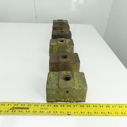 Doosan 6" L x 3-1/2" W x 3-1/2" H Machine Foot Riser Lot Of 6