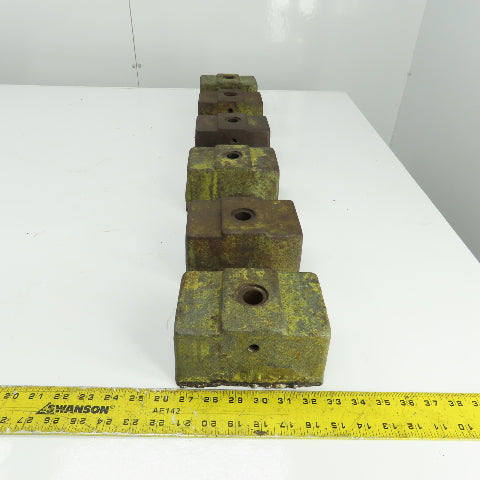 Doosan 6" L x 3-1/2" W x 3-1/2" H Machine Foot Riser Lot Of 6