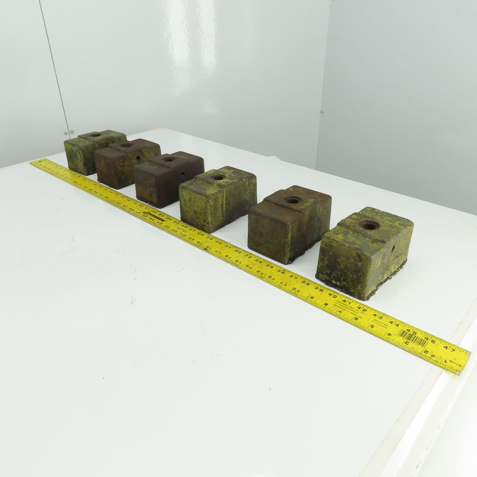Doosan 6" L x 3-1/2" W x 3-1/2" H Machine Foot Riser Lot Of 6