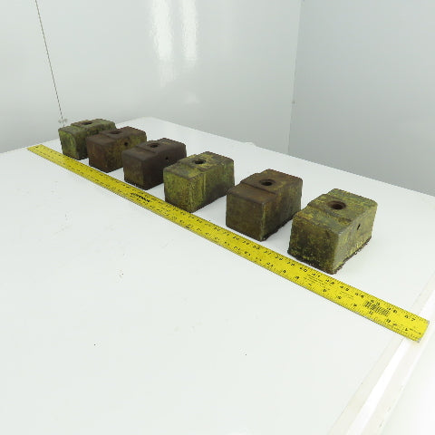 Doosan 6" L x 3-1/2" W x 3-1/2" H Machine Foot Riser Lot Of 6