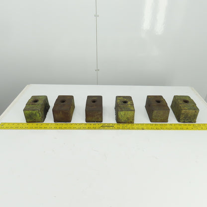 Doosan 6" L x 3-1/2" W x 3-1/2" H Machine Foot Riser Lot Of 6