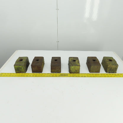 Doosan 6" L x 3-1/2" W x 3-1/2" H Machine Foot Riser Lot Of 6