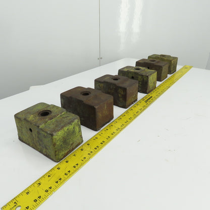 Doosan 6" L x 3-1/2" W x 3-1/2" H Machine Foot Riser Lot Of 6