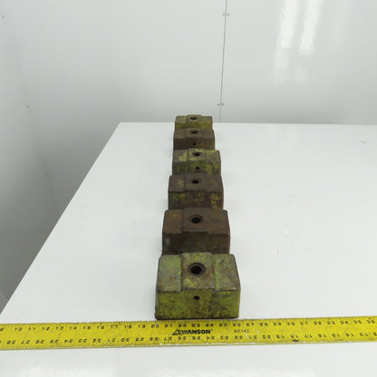 Doosan 6" L x 3-1/2" W x 3-1/2" H Machine Foot Riser Lot Of 6