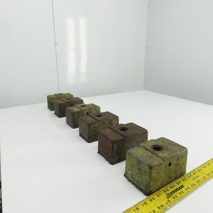 Doosan 6" L x 3-1/2" W x 3-1/2" H Machine Foot Riser Lot Of 6
