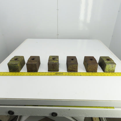 Doosan 6" L x 3-1/2" W x 3-1/2" H Machine Foot Riser Lot Of 6