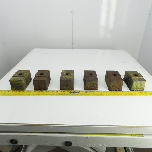 Doosan 6" L x 3-1/2" W x 3-1/2" H Machine Foot Riser Lot Of 6