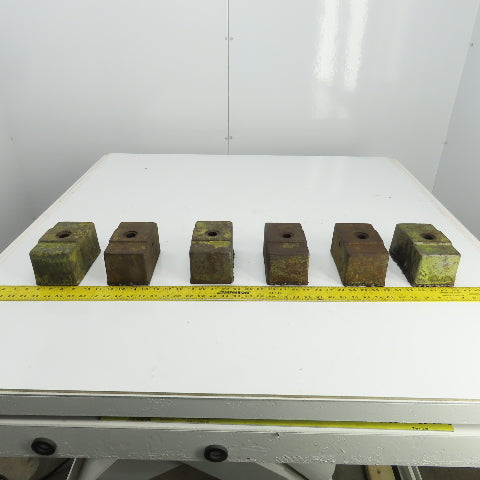 Doosan 6" L x 3-1/2" W x 3-1/2" H Machine Foot Riser Lot Of 6