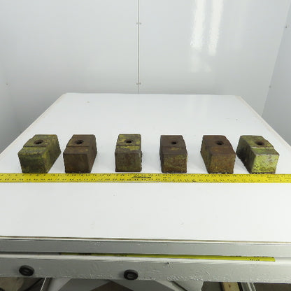 Doosan 6" L x 3-1/2" W x 3-1/2" H Machine Foot Riser Lot Of 6