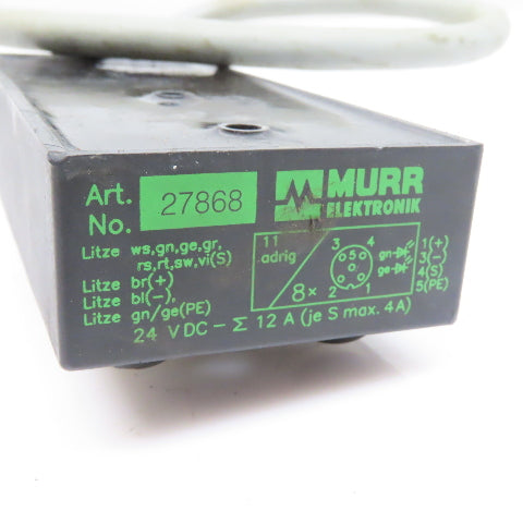 Murr 27868 24VDC 8XM12.4POL Electrical Distribution Cable