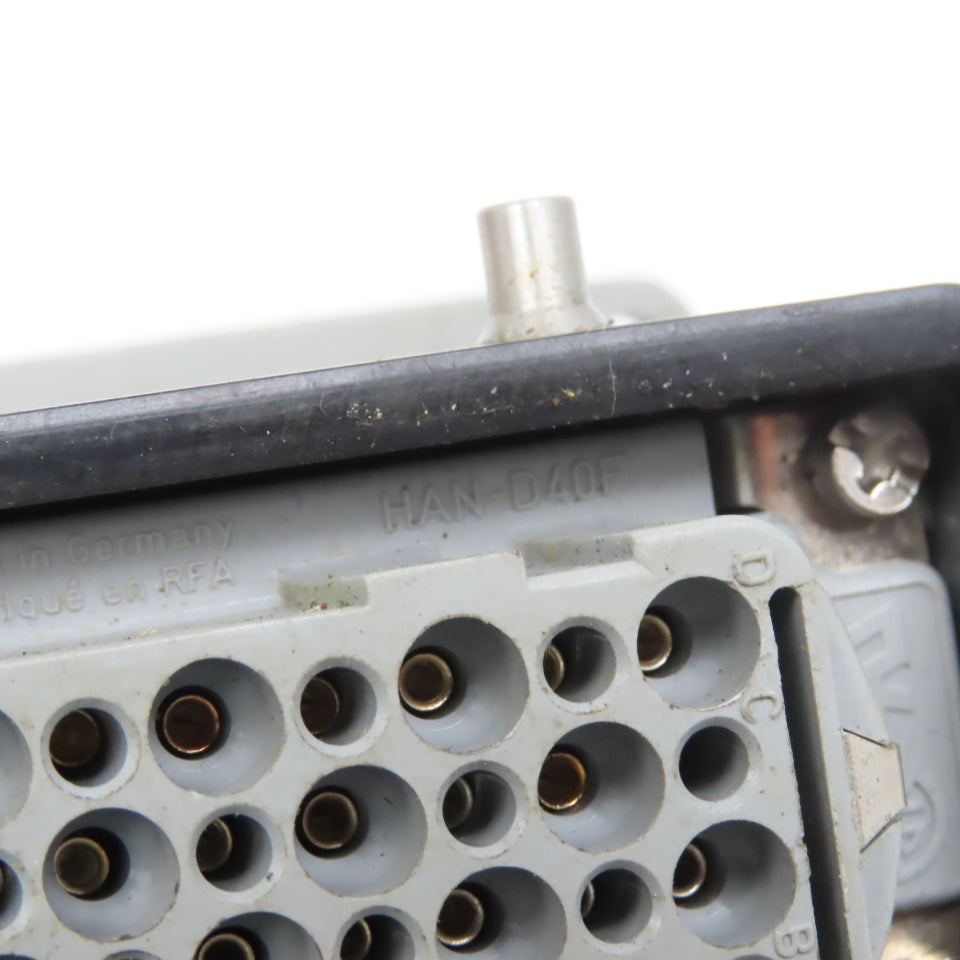 Harting HAN-D40F 40 Pin Female Solder Cup Side Entry Cable Housing