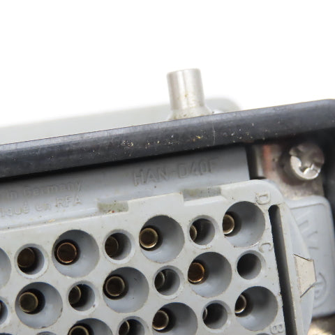 Harting HAN-D40F 40 Pin Female Solder Cup Side Entry Cable Housing