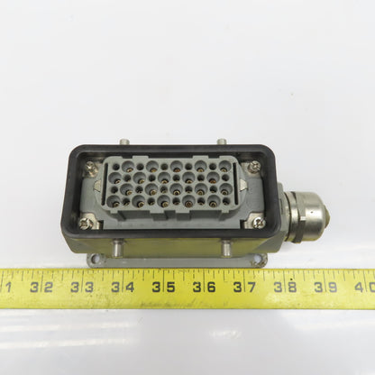Harting HAN-D40F 40 Pin Female Solder Cup Side Entry Cable Housing