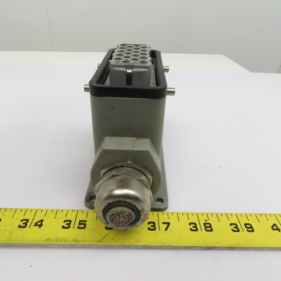 Harting HAN-D40F 40 Pin Female Solder Cup Side Entry Cable Housing