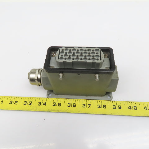 Harting HAN-D40F 40 Pin Female Solder Cup Side Entry Cable Housing
