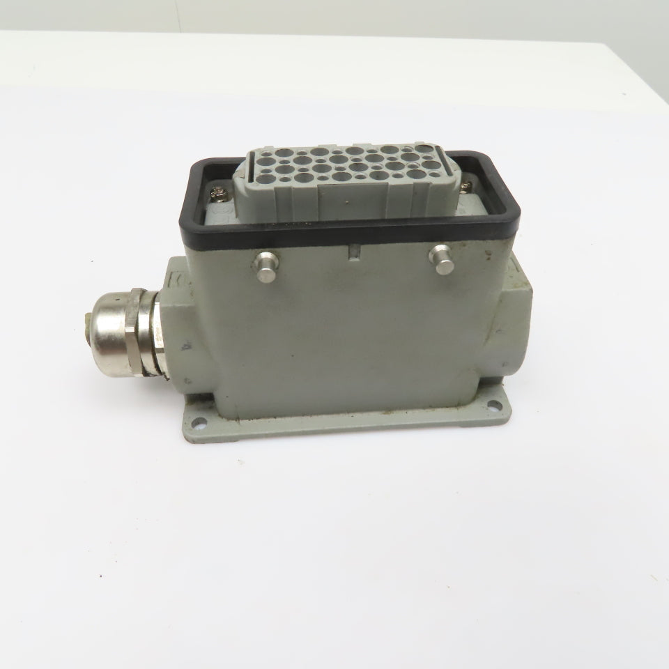 Harting HAN-D40F 40 Pin Female Solder Cup Side Entry Cable Housing