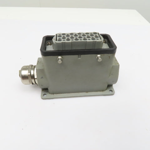 Harting HAN-D40F 40 Pin Female Solder Cup Side Entry Cable Housing