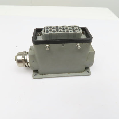 Harting HAN-D40F 40 Pin Female Solder Cup Side Entry Cable Housing