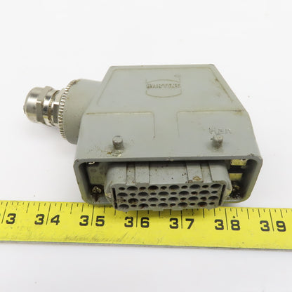 Harting HAN-D40F 40 Pin Female Solder Cup Side Entry Cable Housing Hood