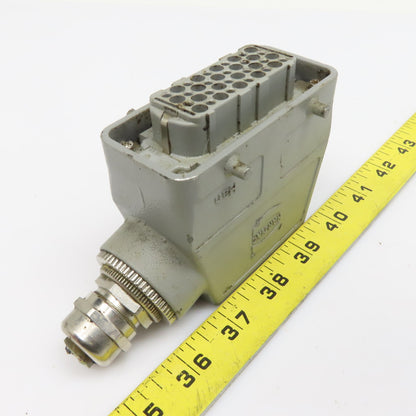 Harting HAN-D40F 40 Pin Female Solder Cup Side Entry Cable Housing Hood
