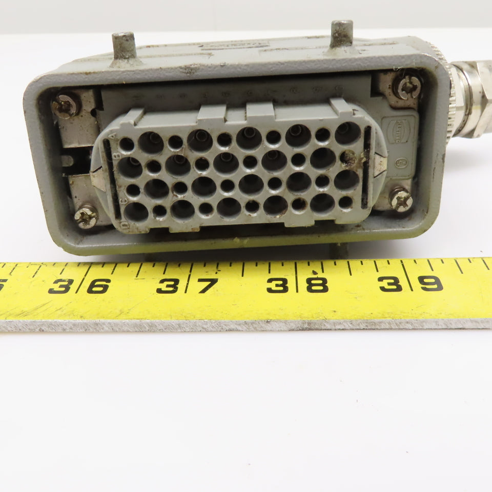 Harting HAN-D40F 40 Pin Female Solder Cup Side Entry Cable Housing Hood
