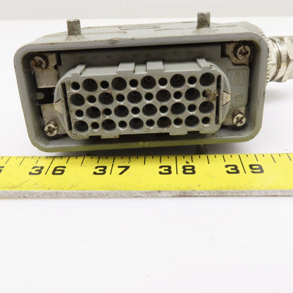 Harting HAN-D40F 40 Pin Female Solder Cup Side Entry Cable Housing Hood