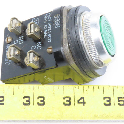 Allen Bradley 800T-A2A 600V Momentary Contact Green Push Button Switch