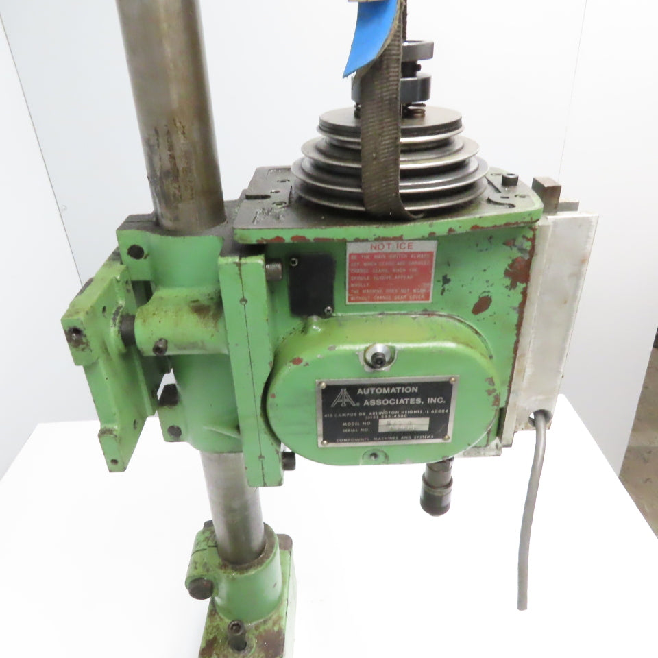 Automation Associates NAT8 Single Column Drilling Tapping Head Belt Driven