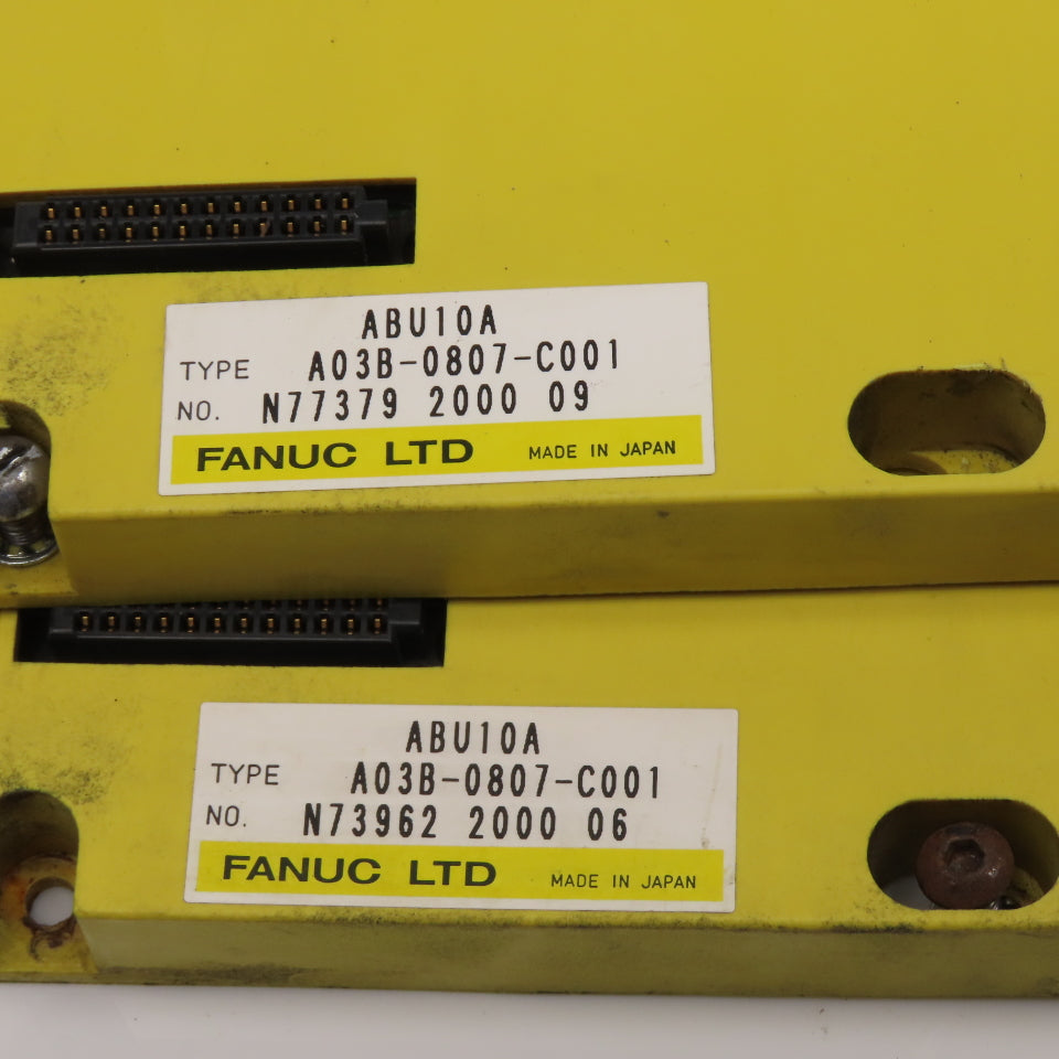 Fanuc A03B-0807-C001 ABU10A 10 Slot I/O Chassis Lot Of 2