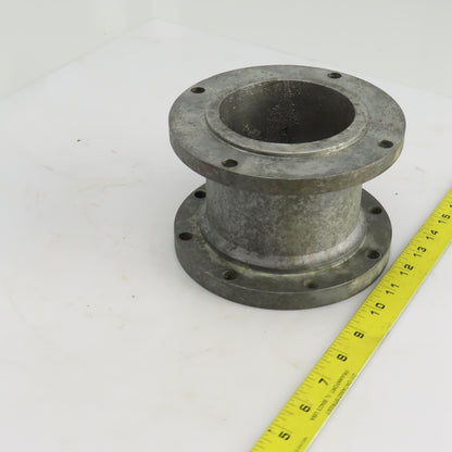 6-1/2" Diameter Cast Iron 4 To 8 Bolt Flanged Adapter 4-1/4" Wide