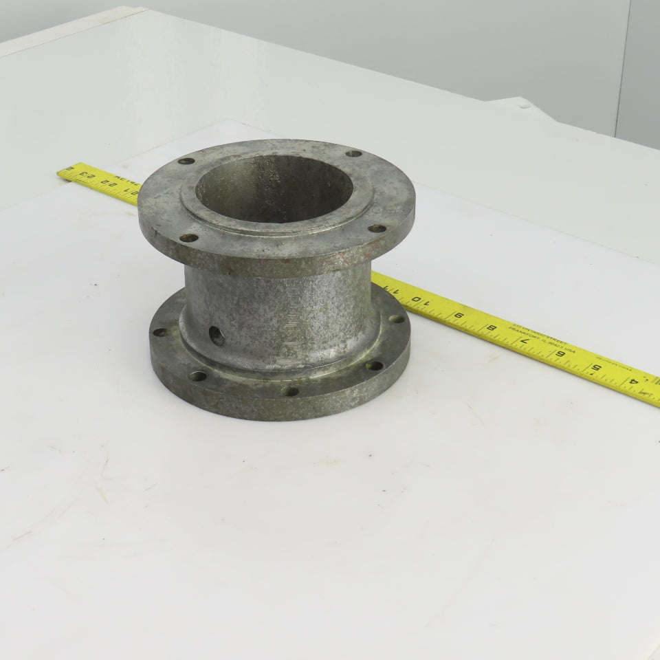 6-1/2" Diameter Cast Iron 4 To 8 Bolt Flanged Adapter 4-1/4" Wide