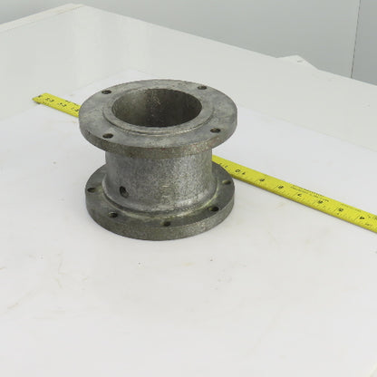 6-1/2" Diameter Cast Iron 4 To 8 Bolt Flanged Adapter 4-1/4" Wide