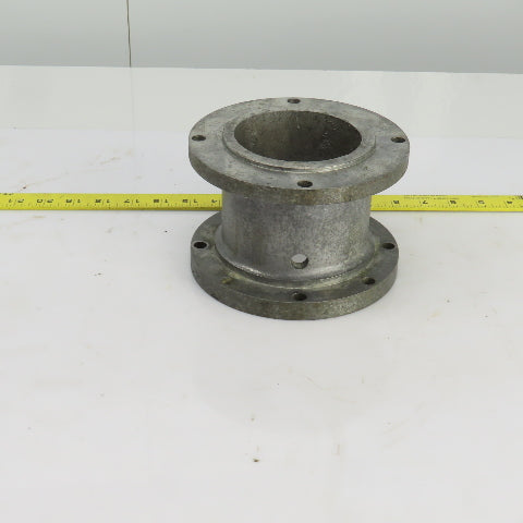 6-1/2" Diameter Cast Iron 4 To 8 Bolt Flanged Adapter 4-1/4" Wide