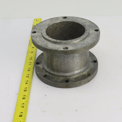 6-1/2" Diameter Cast Iron 4 To 8 Bolt Flanged Adapter 4-1/4" Wide