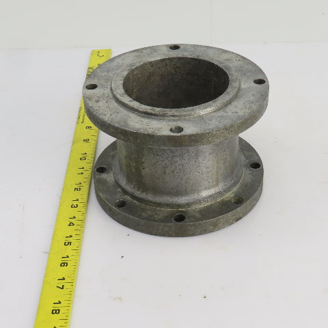 6-1/2" Diameter Cast Iron 4 To 8 Bolt Flanged Adapter 4-1/4" Wide