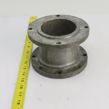 6-1/2" Diameter Cast Iron 4 To 8 Bolt Flanged Adapter 4-1/4" Wide