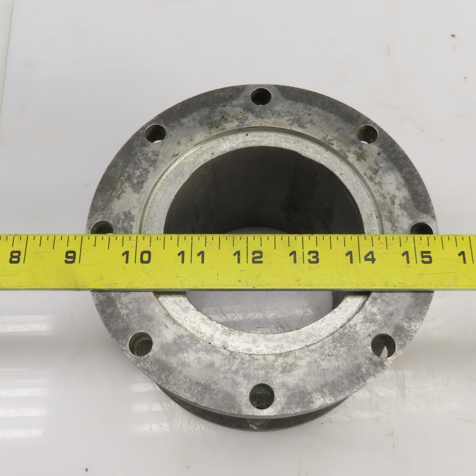 6-1/2" Diameter Cast Iron 4 To 8 Bolt Flanged Adapter 4-1/4" Wide