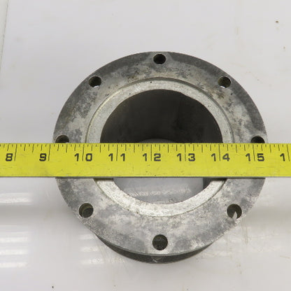6-1/2" Diameter Cast Iron 4 To 8 Bolt Flanged Adapter 4-1/4" Wide
